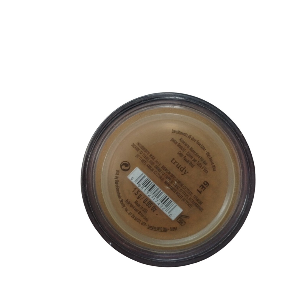 Super RARE Womens bare Minerals Blush Rouge Trudy 0.85g Glam Coq‎